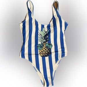 Patpat Pineapple One piece Swimsuit Bathing Suit Size Medium NWT